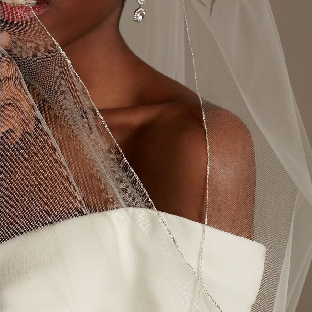 David’s Bridal Metallic Edge Veil